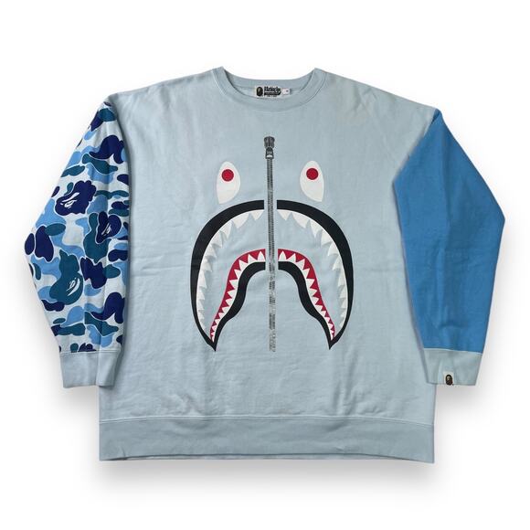 BAPE ABC Camo Shark Oversized Crewneck Women's Size M+ - Picture 1 of 10
